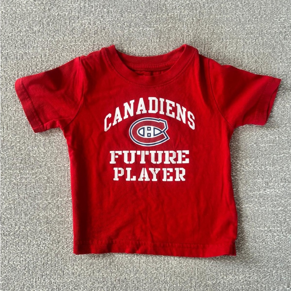 Tee-Shirt Red Canadiens Hockey Canada 18 Months Toddler Baby Kid New NWOT